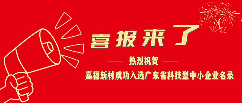 喜报！EVO真人视讯新材成功入选广东省科技型中小企业名单